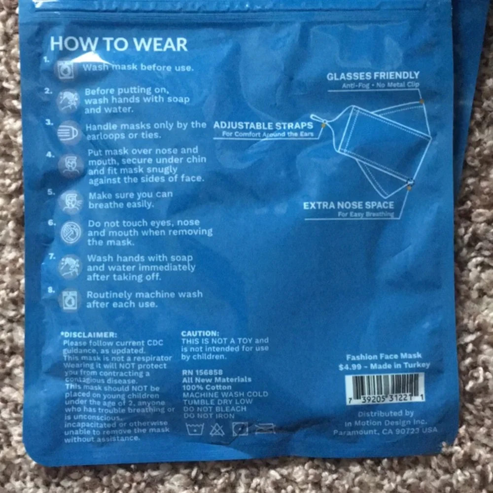 😷 Unisex Face Mask